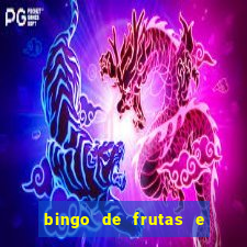 bingo de frutas e legumes para imprimir